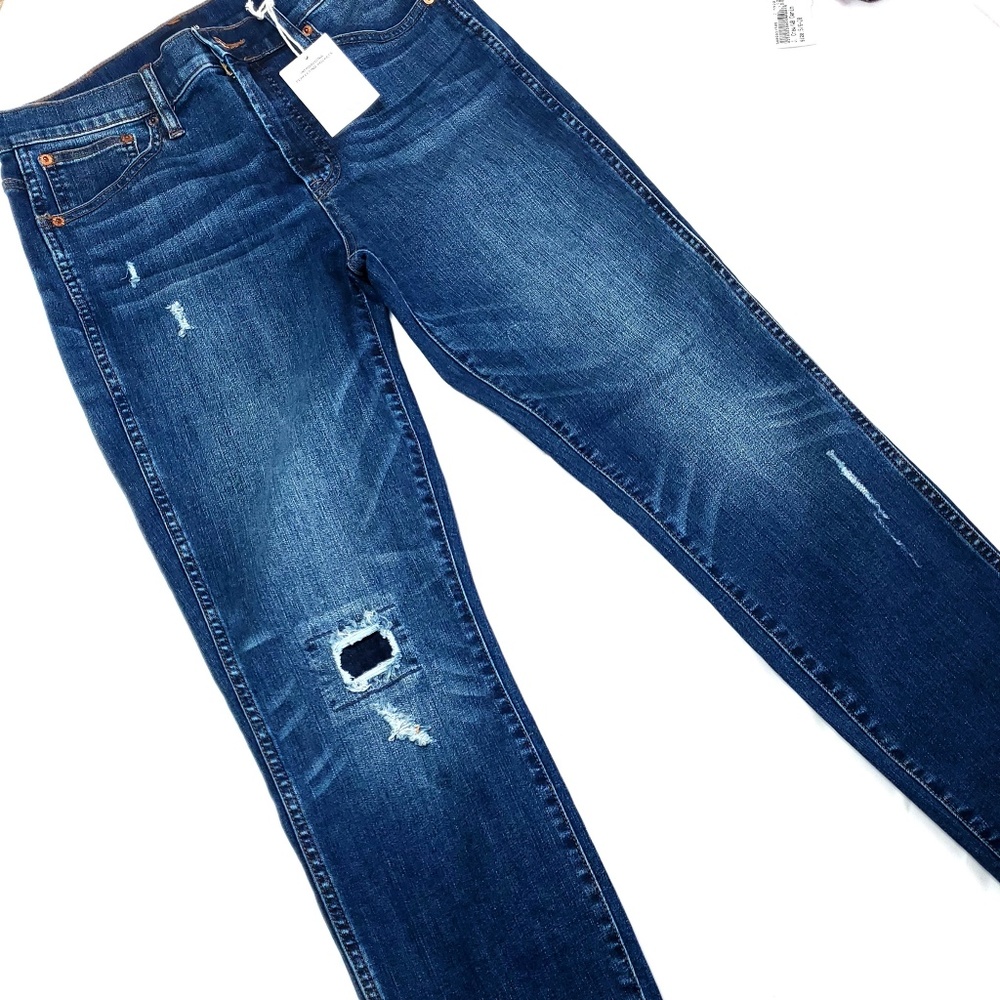 J Crew Vintage straight jean in rip-and-repair NWT - Picture 3 of 8